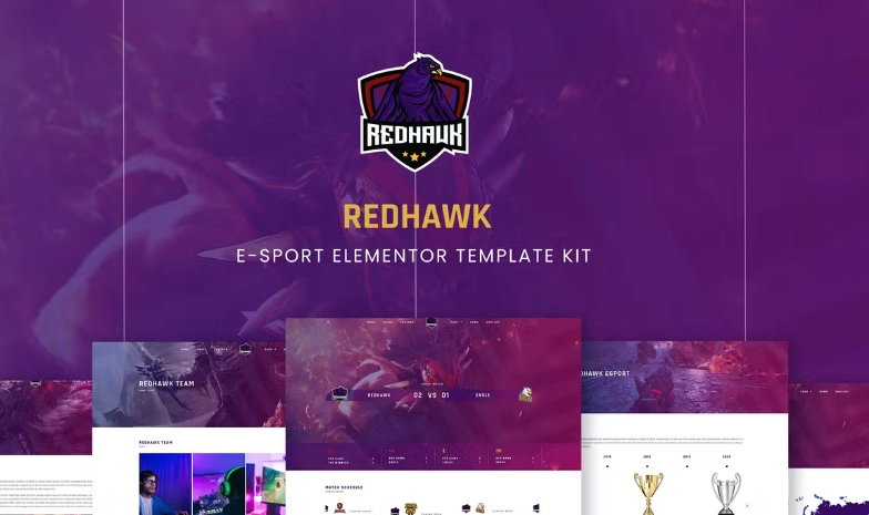 Redhawk – Esports Elementor Template