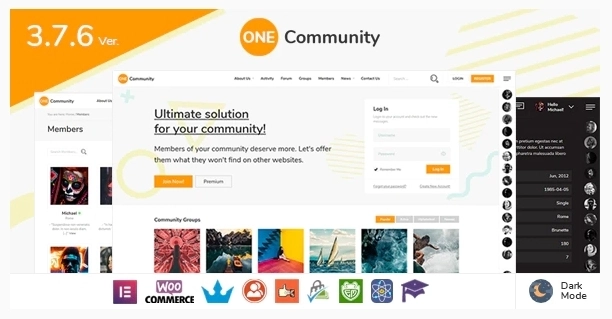 OneCommunity – BuddyPress Membership Theme