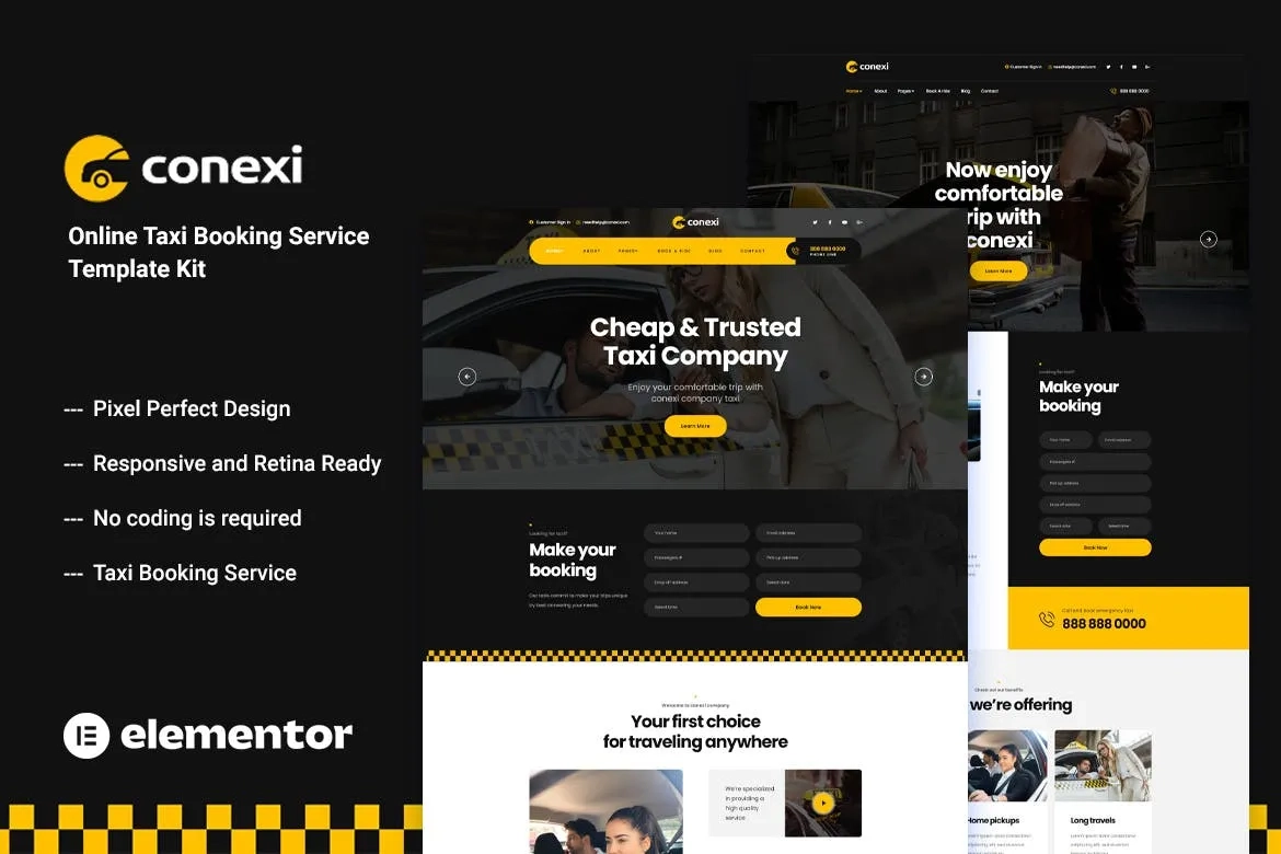 Conexi – Online Taxi Booking Service Template