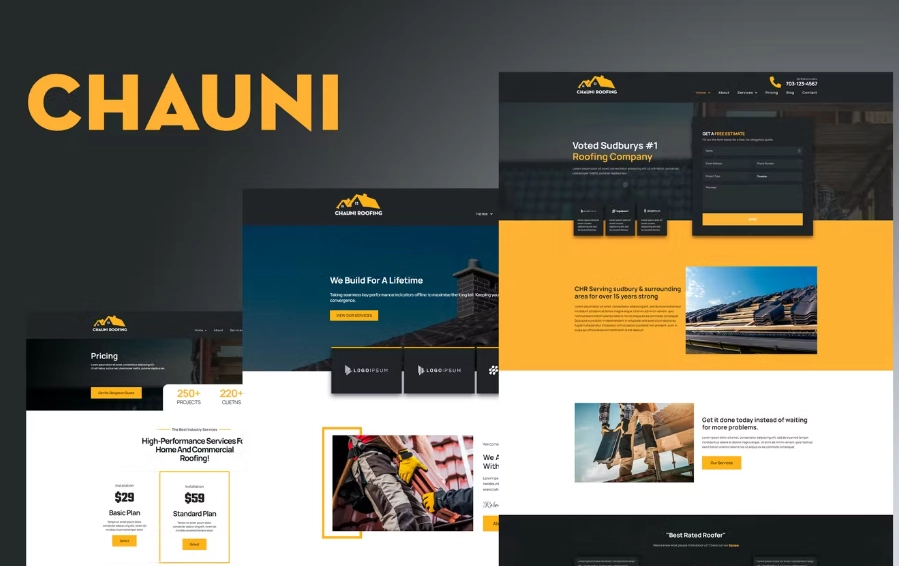 Chauni – Roofing Elementor Template