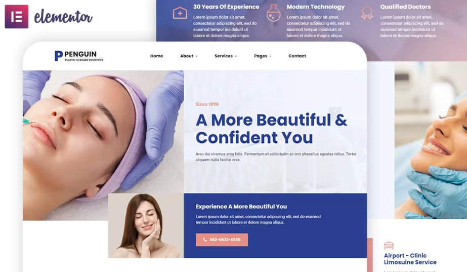 Penguin – Plastic Surgery Elementor Template