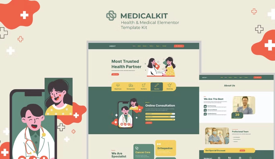 Medicalkit – Health & Clinical Care Elementor Template