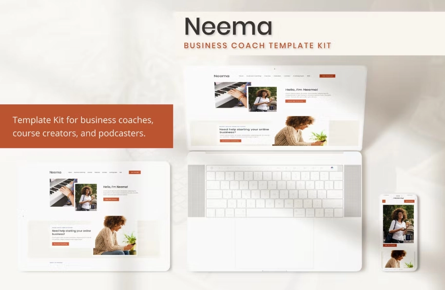 Neema – Business Coach Elementor Template