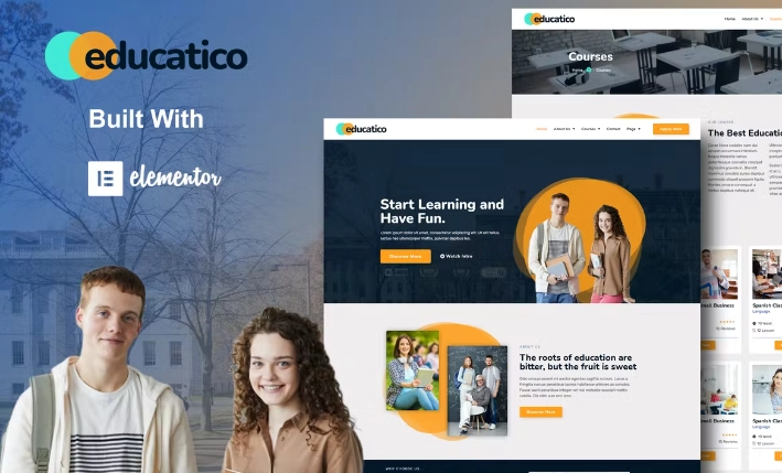 Educatico – Education School & Online Courses Elementor Template