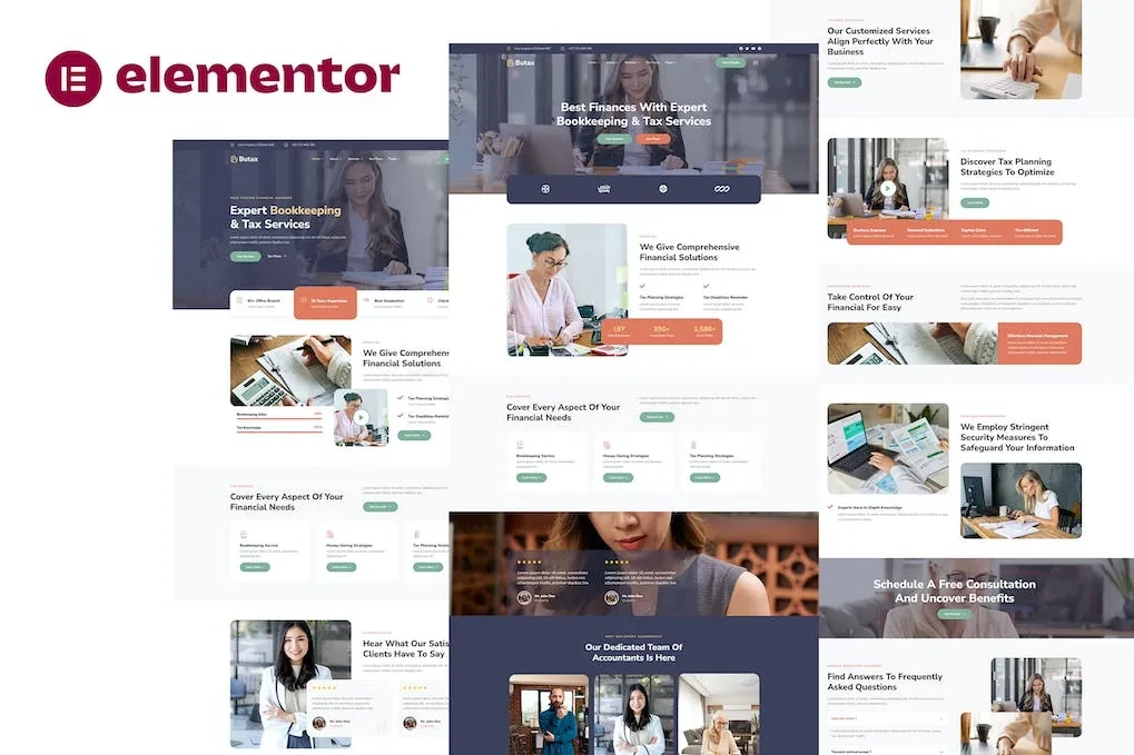 Butax – Tax Service & Financial Advisor Elementor Template
