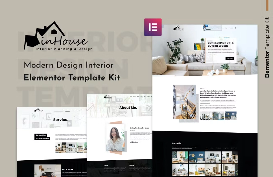 Inhouse – Modern Design Interior Elementor Template