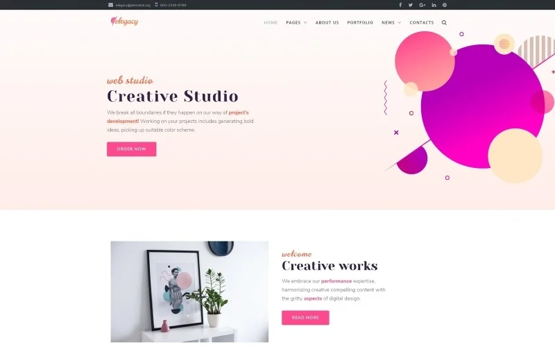 Elegacy – Creative WordPress Elementor Theme WordPress Theme