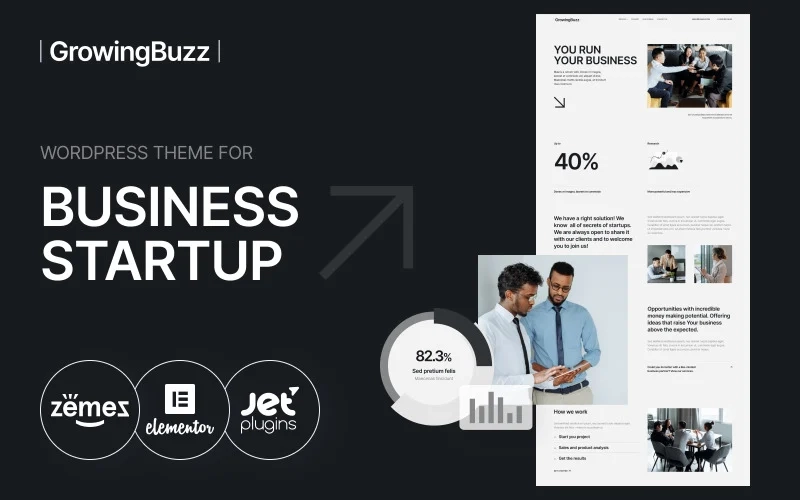 GrowingBuzz – Startup Business Company WordPress Theme