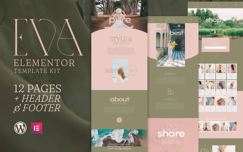 EVA – Elementor Template  – WooCommerce Compatible Elementor Kit
