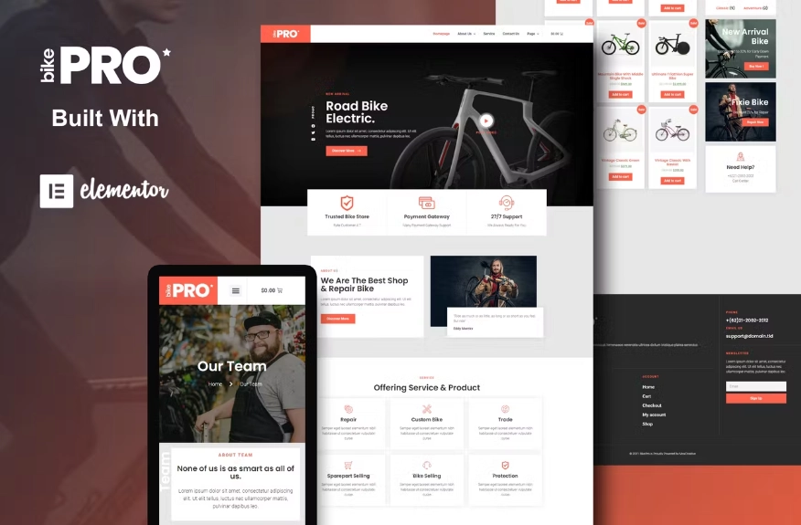 BikePro – WooCommerce Elementor Template