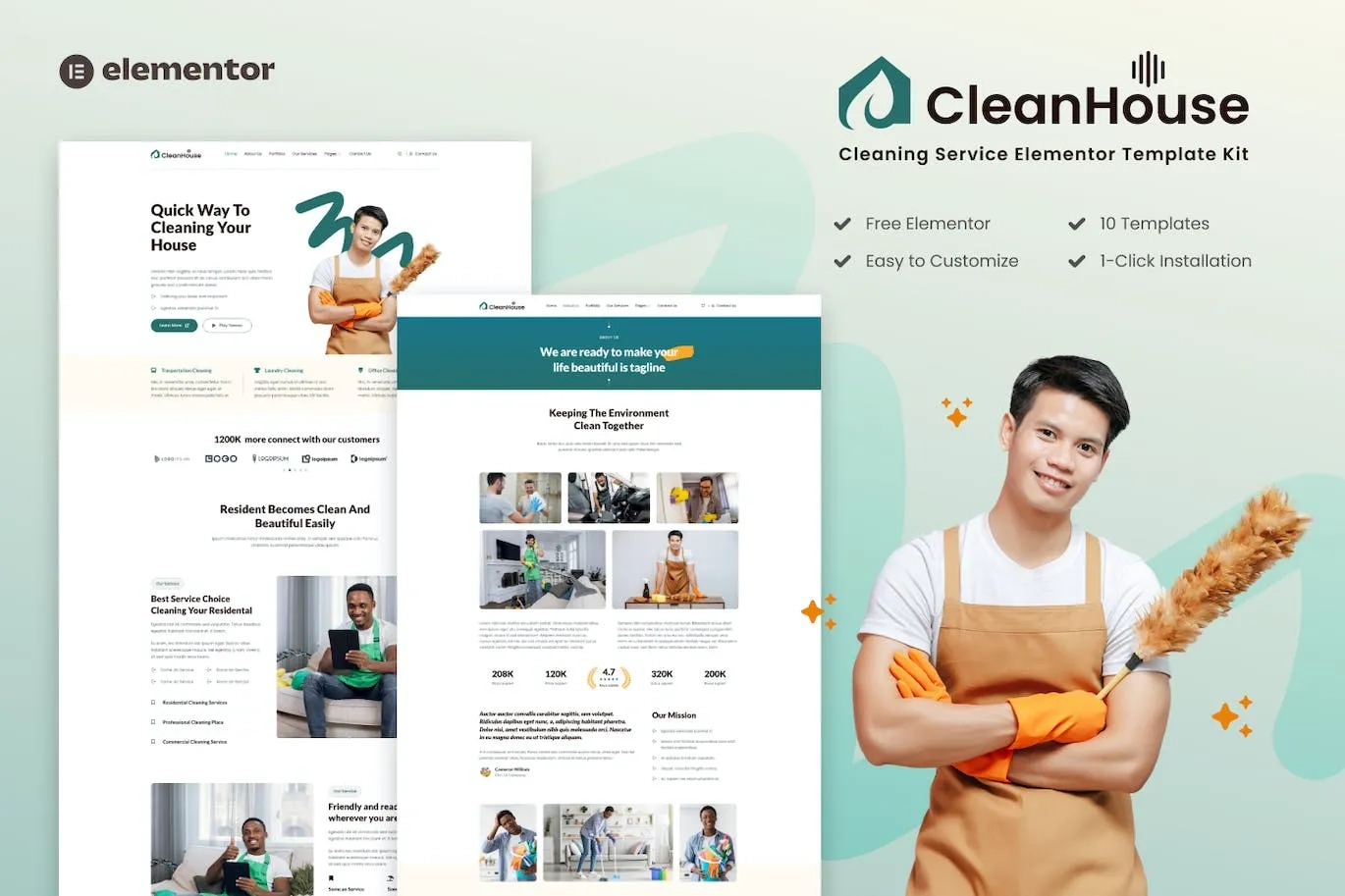 CleanHouse – Cleaning Service Template