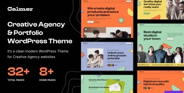 Calmer – Creative Portfolio and Agency WordPress Theme