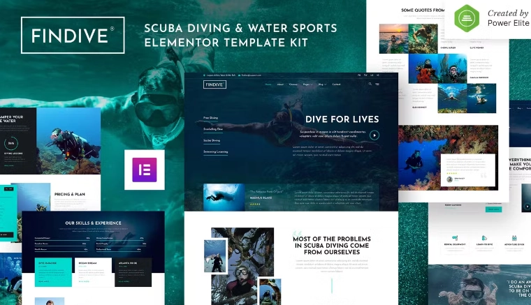 Findive – Scuba Diving & Water Sports Elementor Template