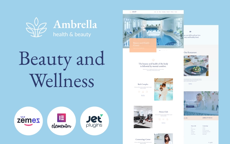 Ambrella – Beauty and Wellness Website Template WordPress Theme