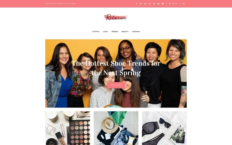Relarum – Women Blog Multipurpose Classic WordPress Elementor Theme WordPress Theme
