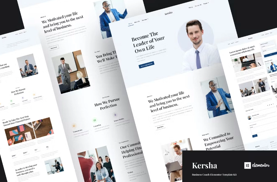 Kersha – Business Coach Elementor Template