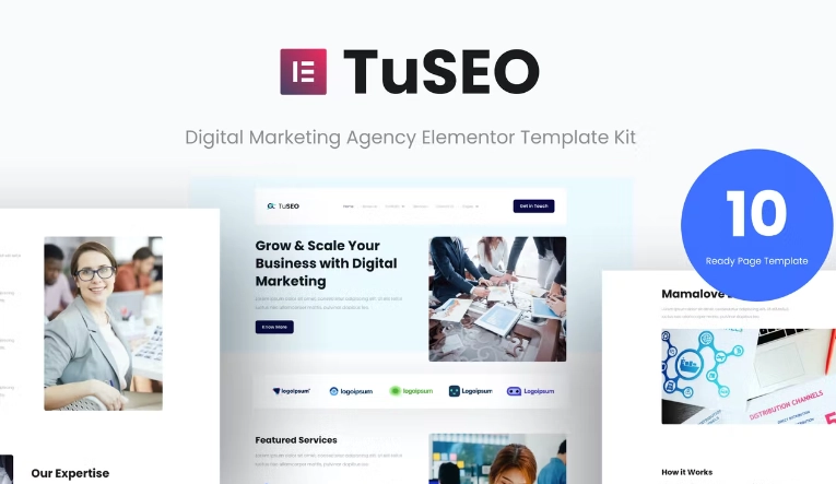 TuSEO – Digital Marketing Agency Elementor Template