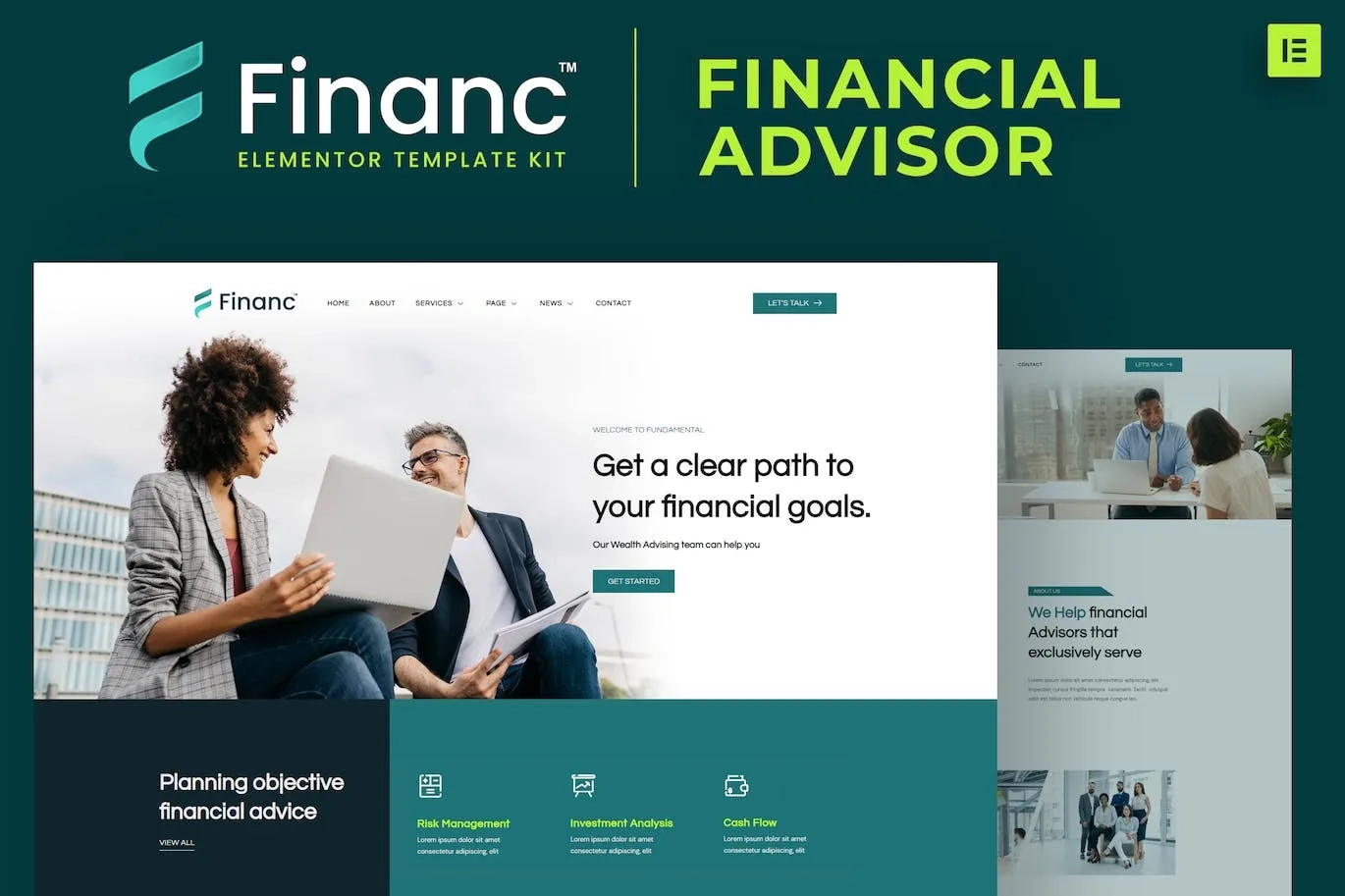 Financ – Financial Advisor Elementor Template