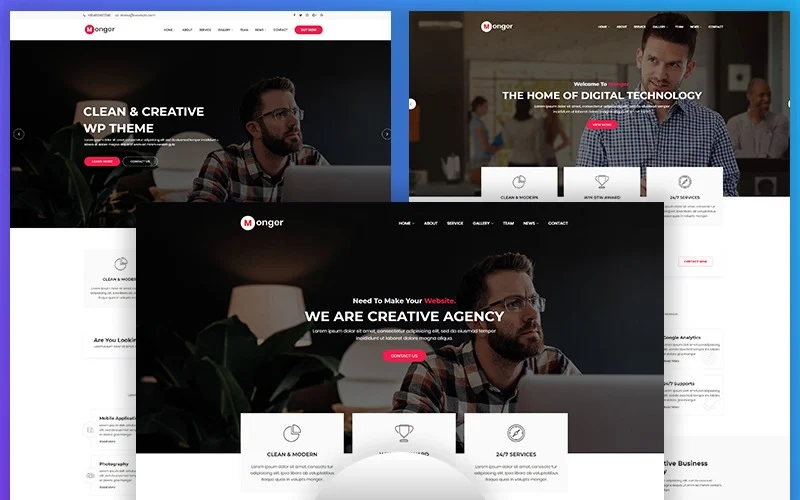 Monger – Creative Agency Responsive WordPress Theme