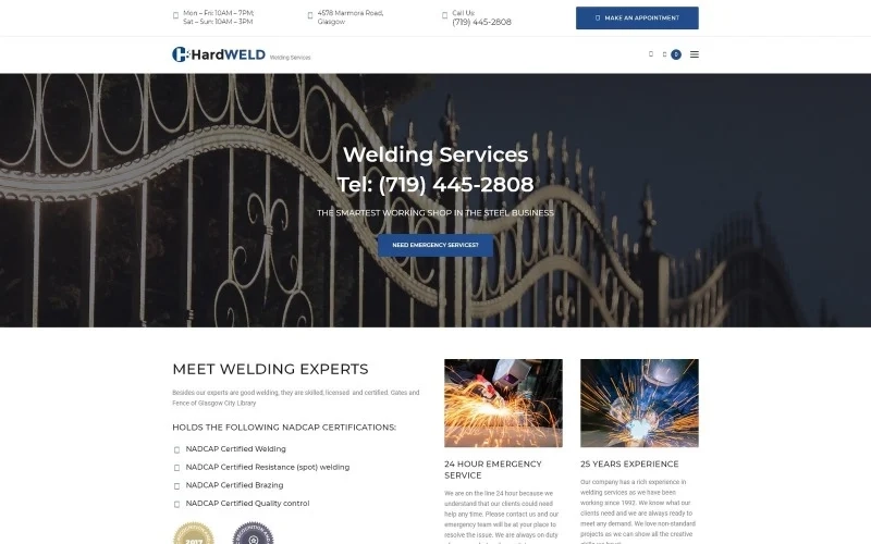 HardWeld – Welding Service Responsive WordPress Theme