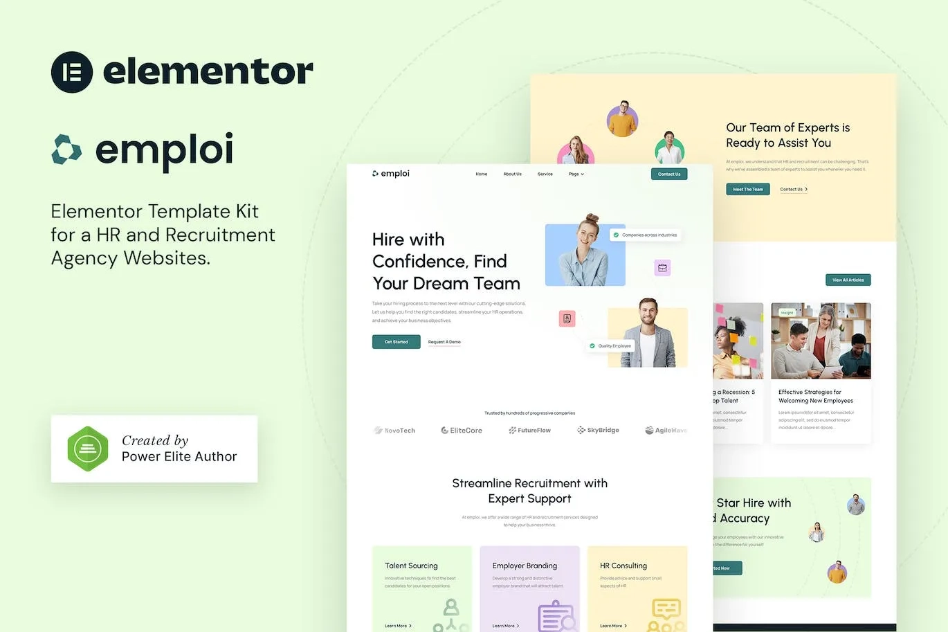 Emploi – Human Resources & Recruitment Agency Elementor Template