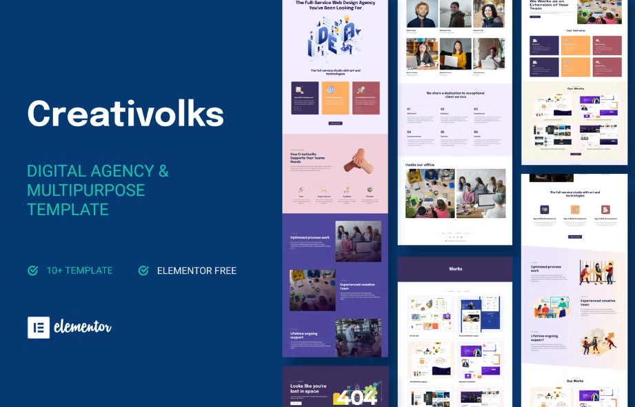 Creativolks – Creative & Business Agency Elementor Template
