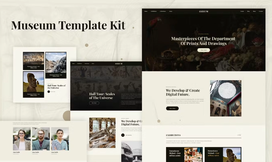 Ozeum – Modern Art Gallery & Museum Elementor Template