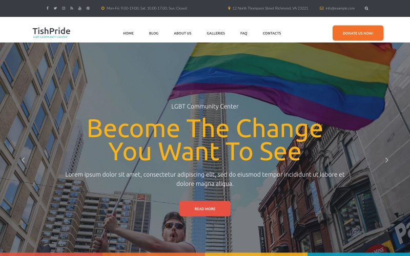 TishPride – LGBT Community WordPress Theme