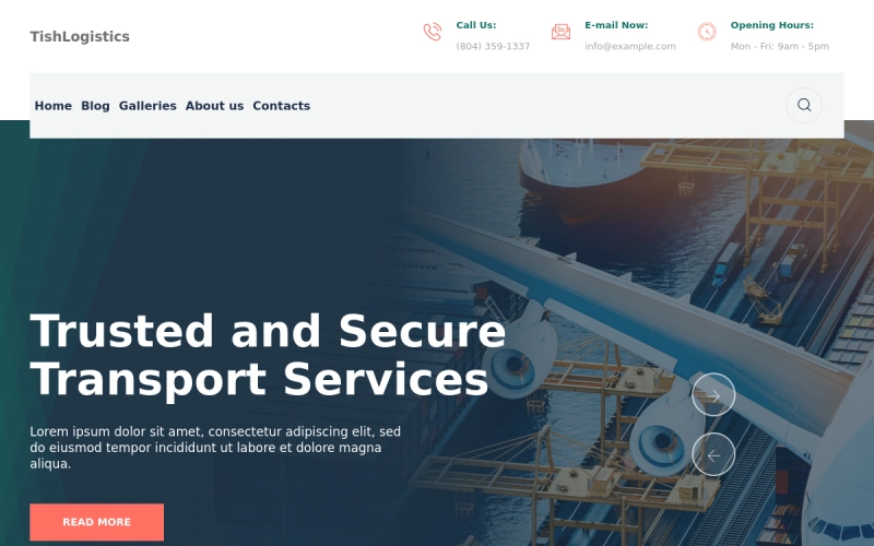 TishLogistics – Logistics and Transportation WordPress Theme