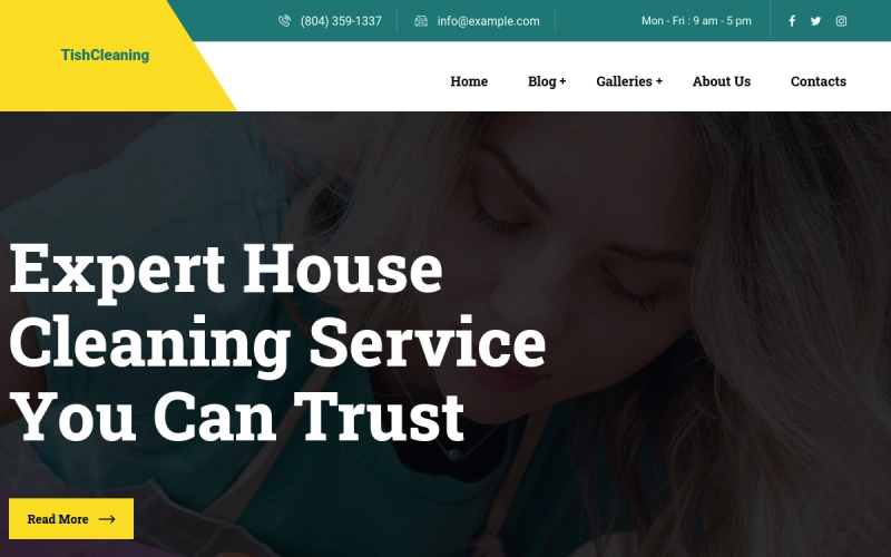 TishCleaning – Cleaning Services WordPress Theme