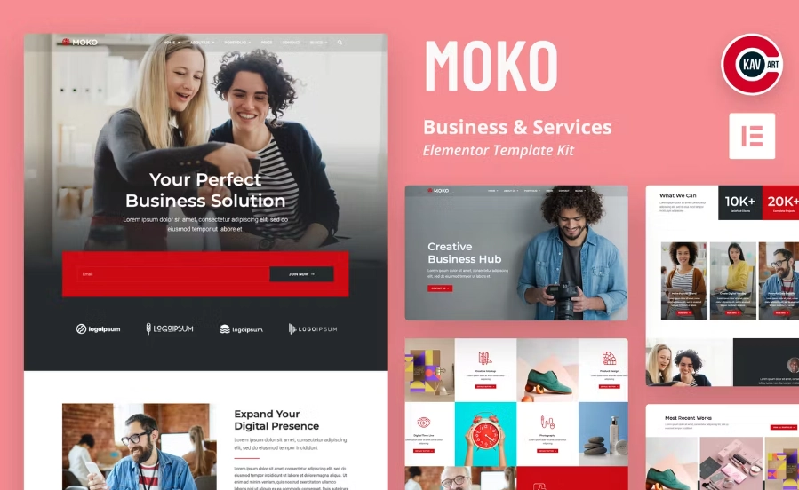 Moko – Business & Services Elementor Template