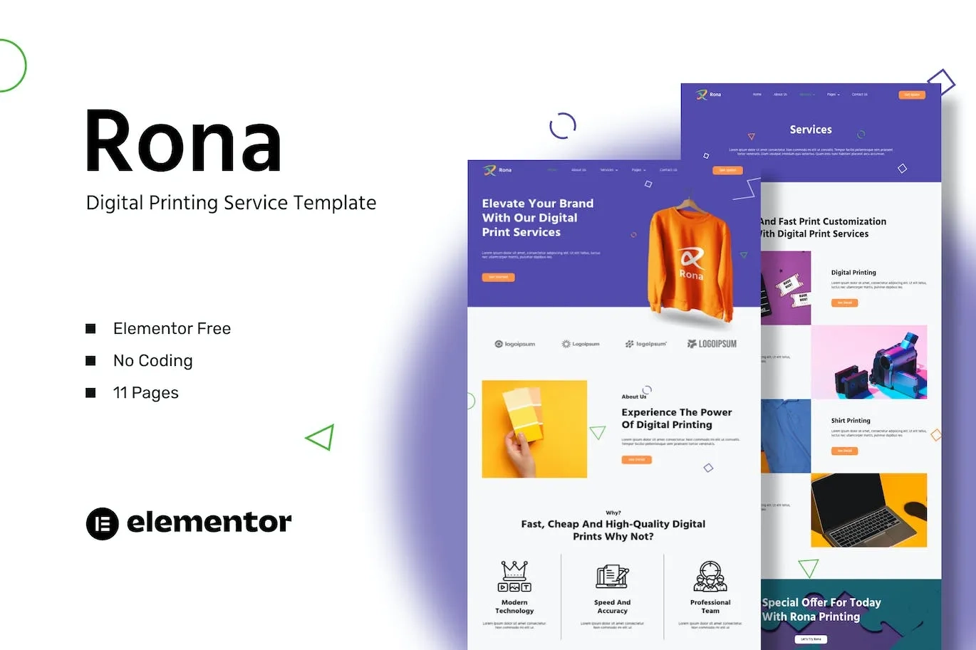 Rona – Digital Printing Service Template