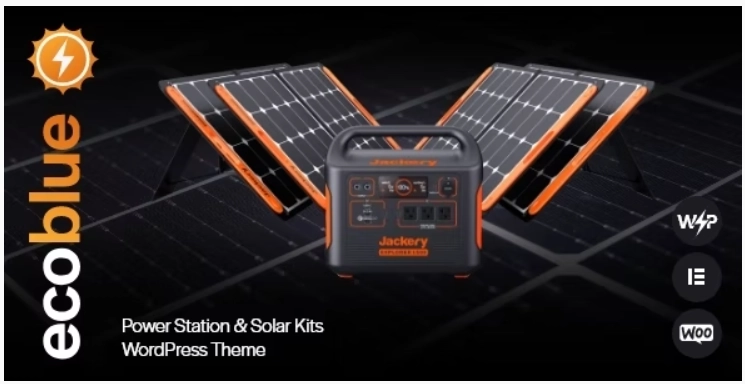 EcoBlue – Power Station & Solar Kits WordPress Theme