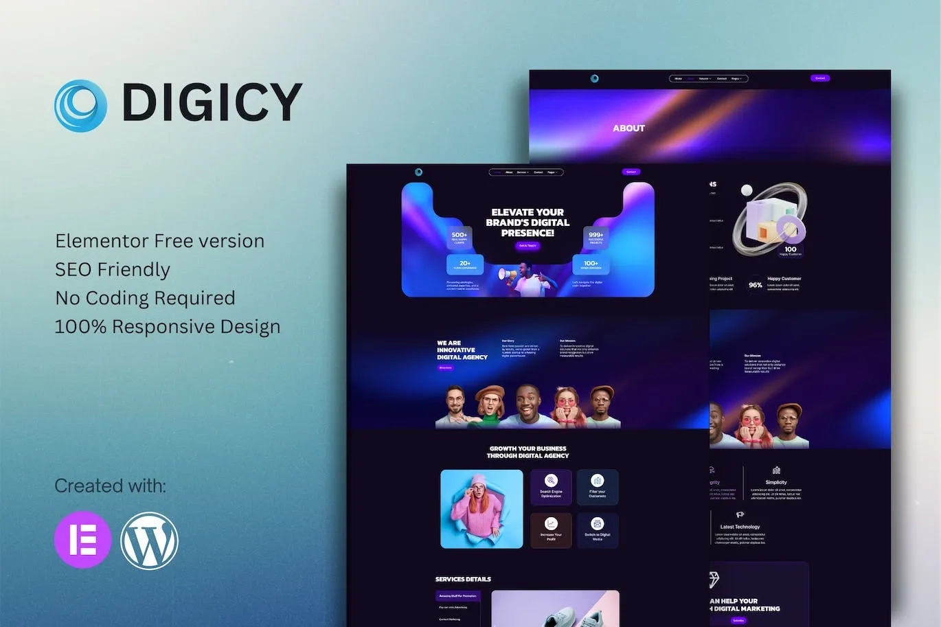 Digicy – Digital Marketing Agency Elementor Template