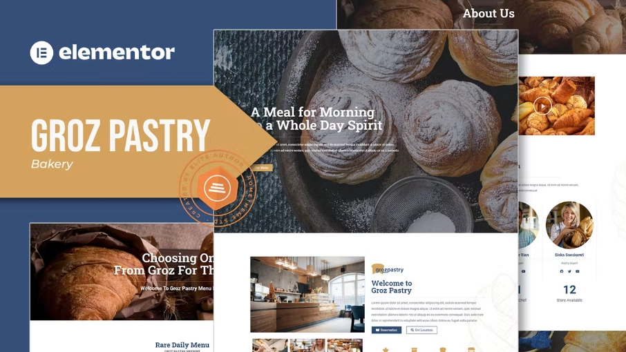Groz Pastry – Bakery Elementor Template