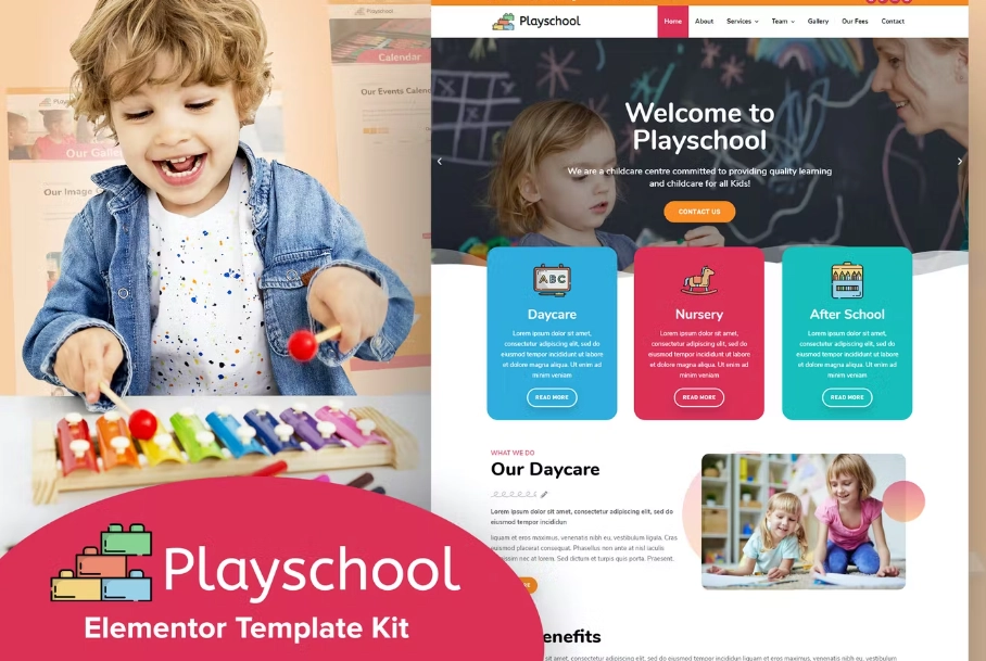 Playschool – Childcare & School Elementor Template