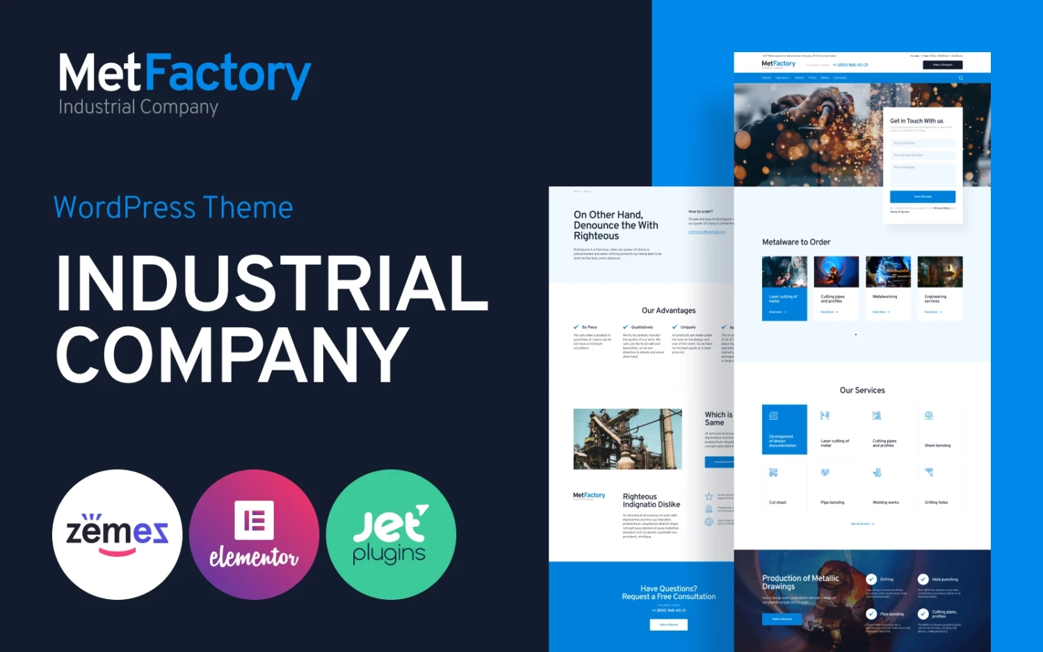MetFactory – Industry Company WordPress Theme