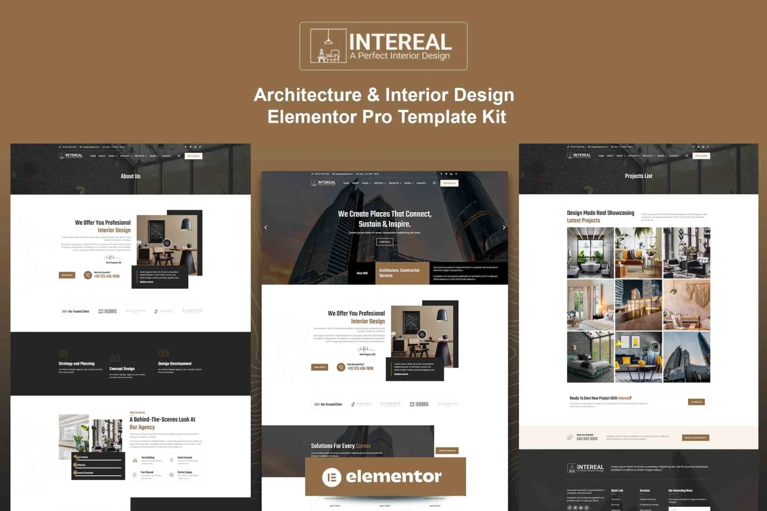 Intereal – Architecture & Interior Design Elementor Pro Template