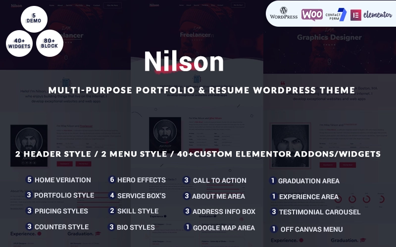Nilson – Multipurpose Personal Portfolio Resume WordPress Theme