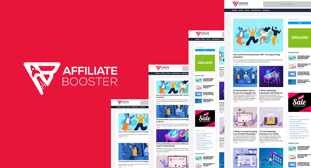 Affiliate Booster – Best Theme For Affiliate Marketing With Block