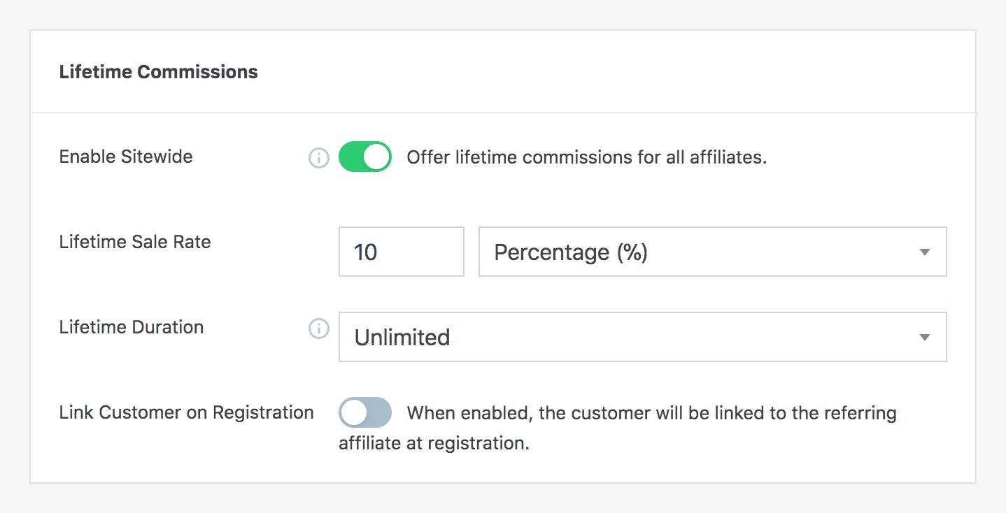 SliceWP Add-On - Lifetime Commissions