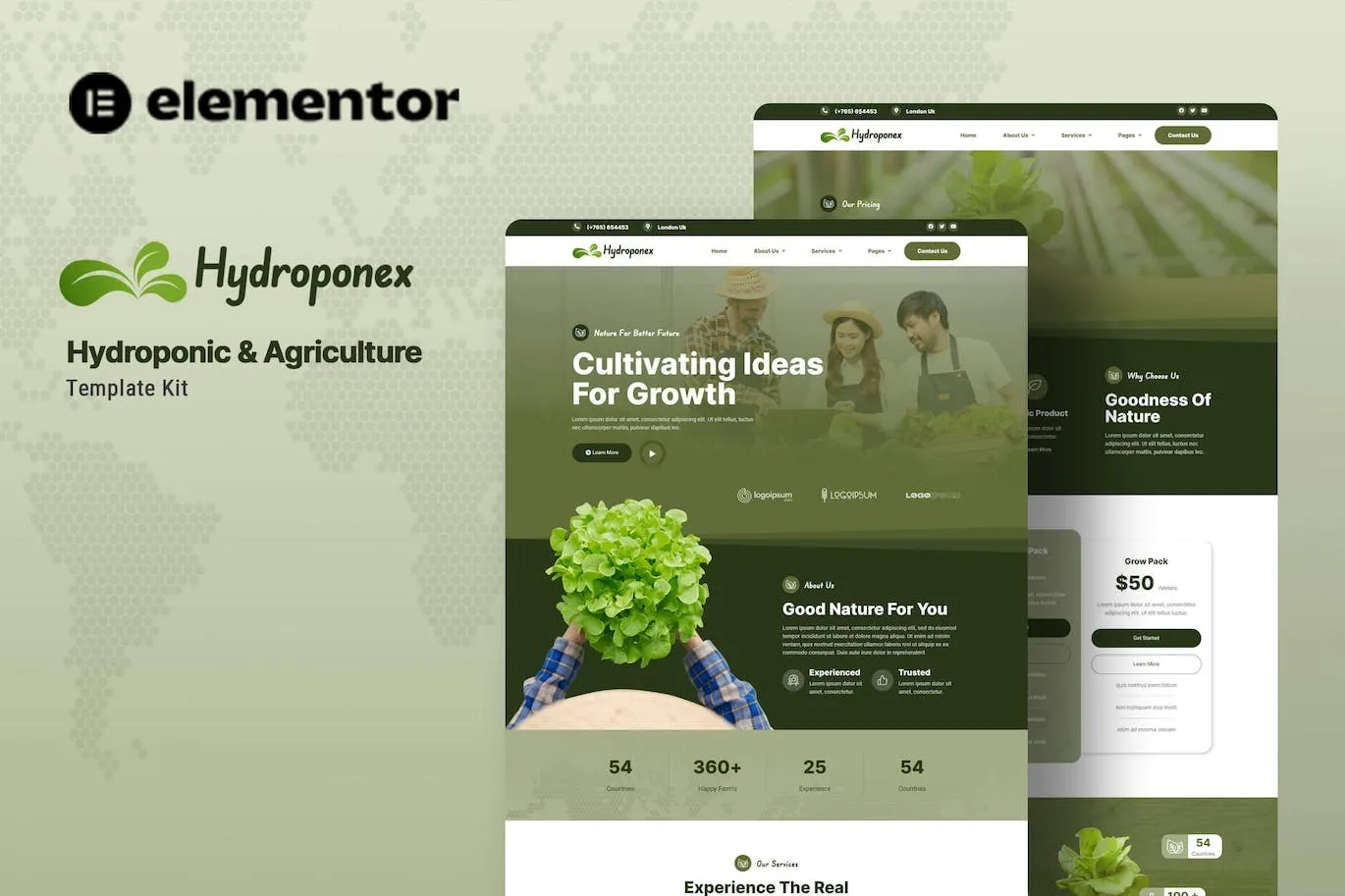 Hydroponex – Hydroponic & Agriculture Elementor Template