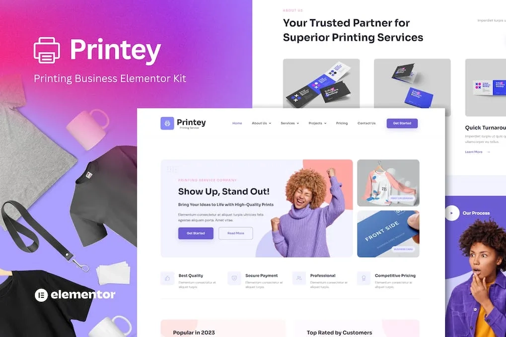Printey – Printing Business Elementor Template