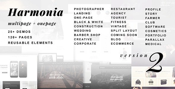 Harmonia – Creative Multi-Purpose WordPress Theme
