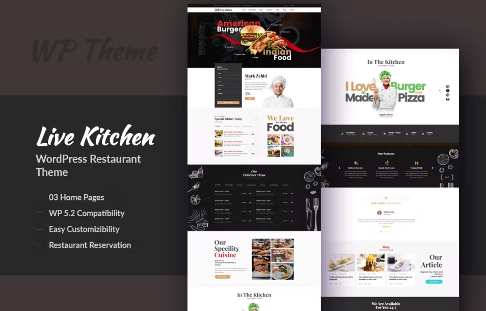 Livekitchen – Modern WordPress Theme