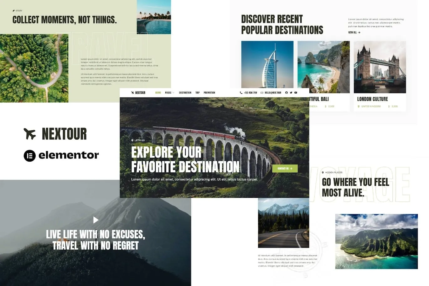 Nextour – Tour Guide & Travel Agency Elementor Template