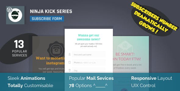 NinjaKickSubscription1.5.7–EmailListPlugin