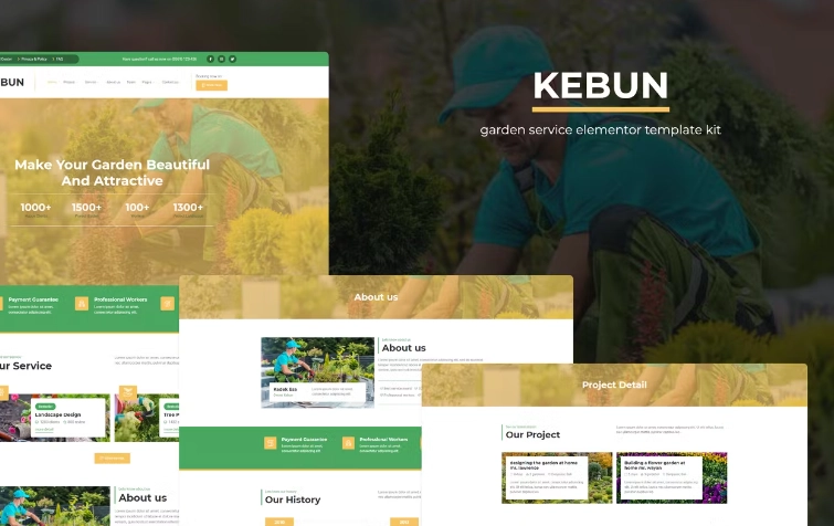 Kebun – Garden Service Elementor Template
