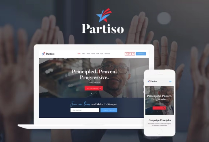 Partiso – Powerful Political WordPress Theme