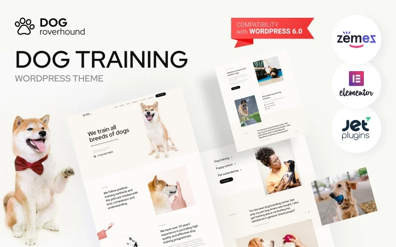 Dog Roverhound – Dog Training WordPress Theme